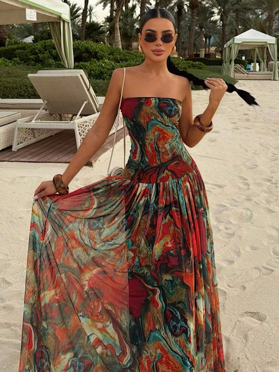 boho strapless dress Sheath/Column Strapless Side Slit Boho Wedding Dress Beach Bridal Gown QW2341 US16 / Ivory